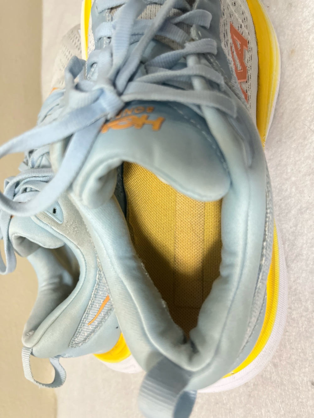 Hoka Bondi 8 Womens Size 7.5 D Summer Song Blue Country Air Sneakers - Picture 11 of 11